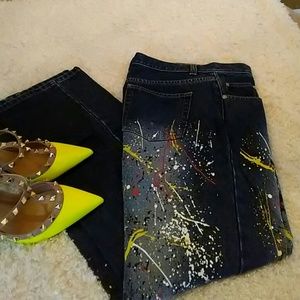 Vintage Express Paint Splatter Jeans
